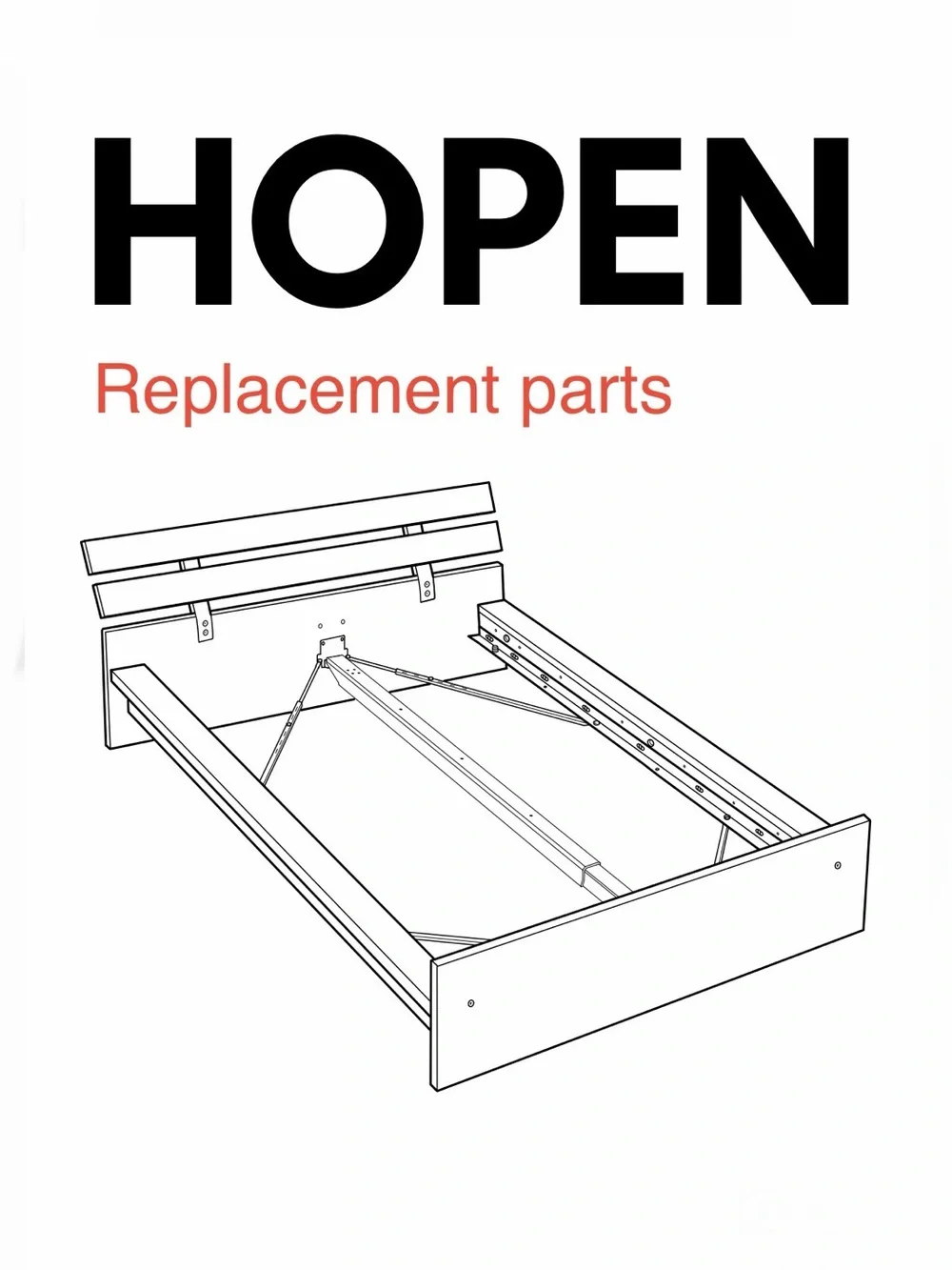 IKEA HOPEN Bed Screw Replacements